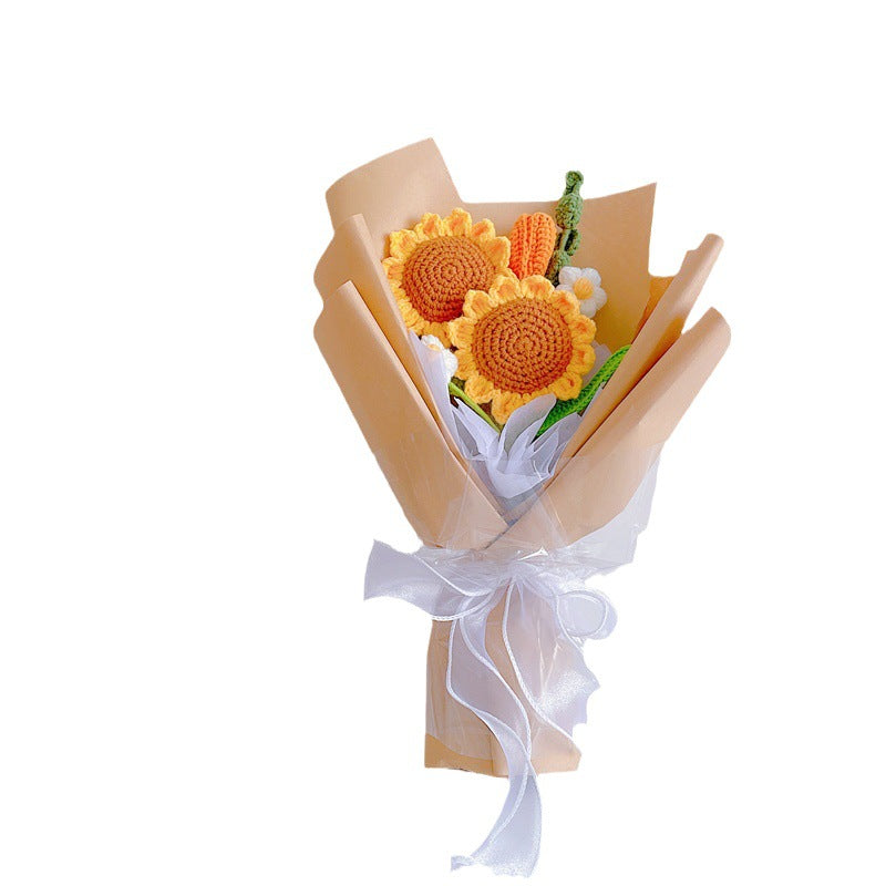 Handmade sunflower bouquet, gift-wrapped – view 5