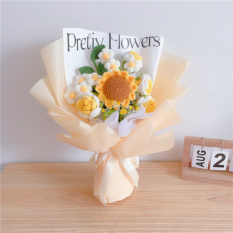 Handmade sunflower bouquet, gift-wrapped – view 7