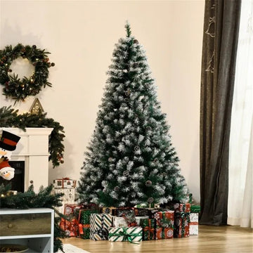 6ft Snow-Tipped Artificial Christmas Tree with 61 Pine Cones
