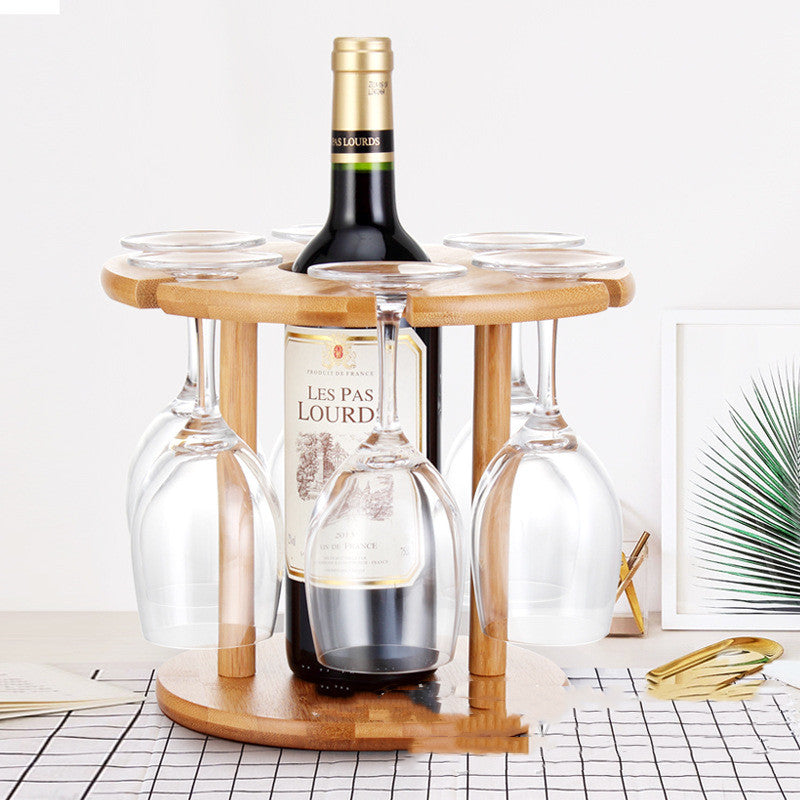 Bamboo Wood Wine Glass Holder