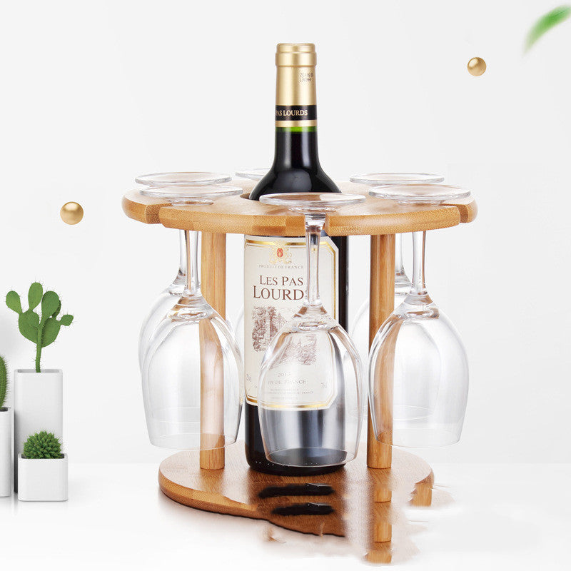 Bamboo Wood Wine Glass Holder