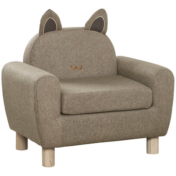 Kids Sofa Armchair  Wood Brown