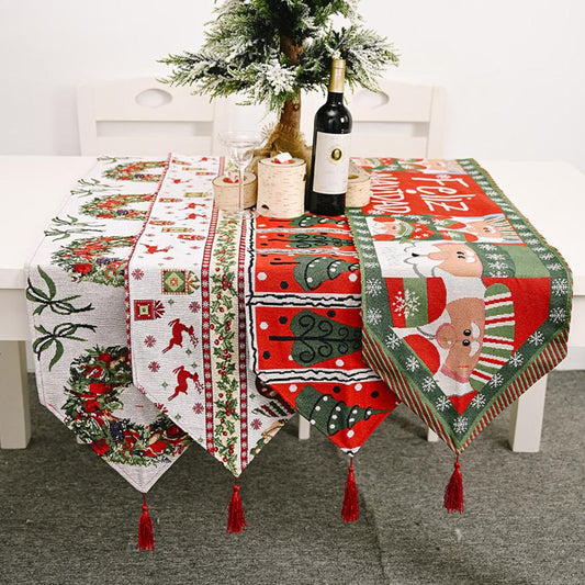 Knitted Christmas Table Runner