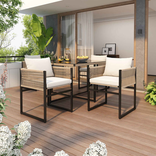 Garden Dining Set 5 Piece Set With 1 Dining Table