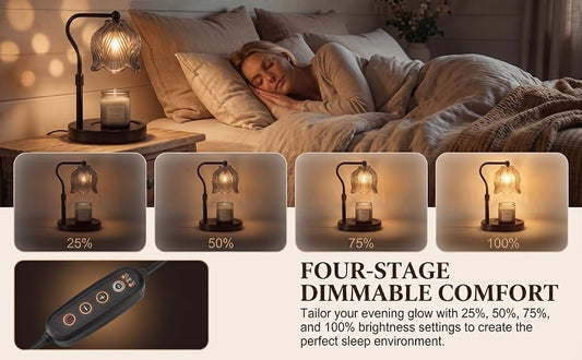 Tulip candle warmer lamp with timer and dimmer – image 2