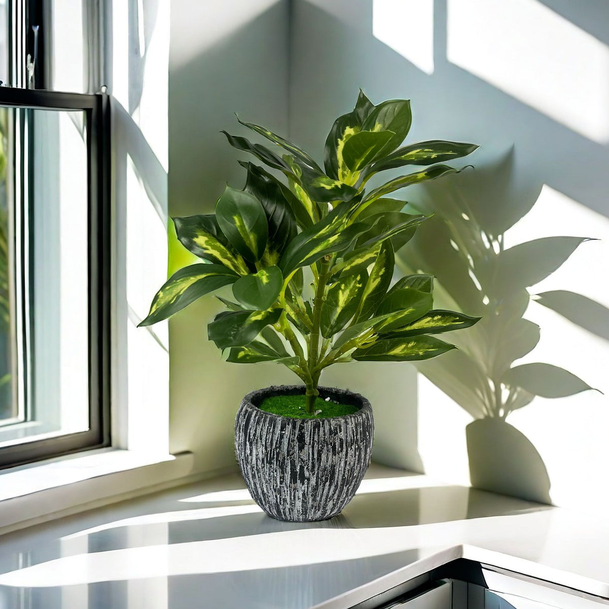 Artificial monstera leaf stem – view 3