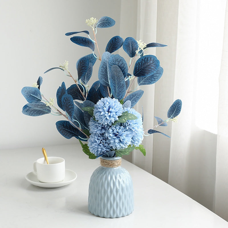 Artificial chrysanthemum and eucalyptus bunch, 47cm – view 7