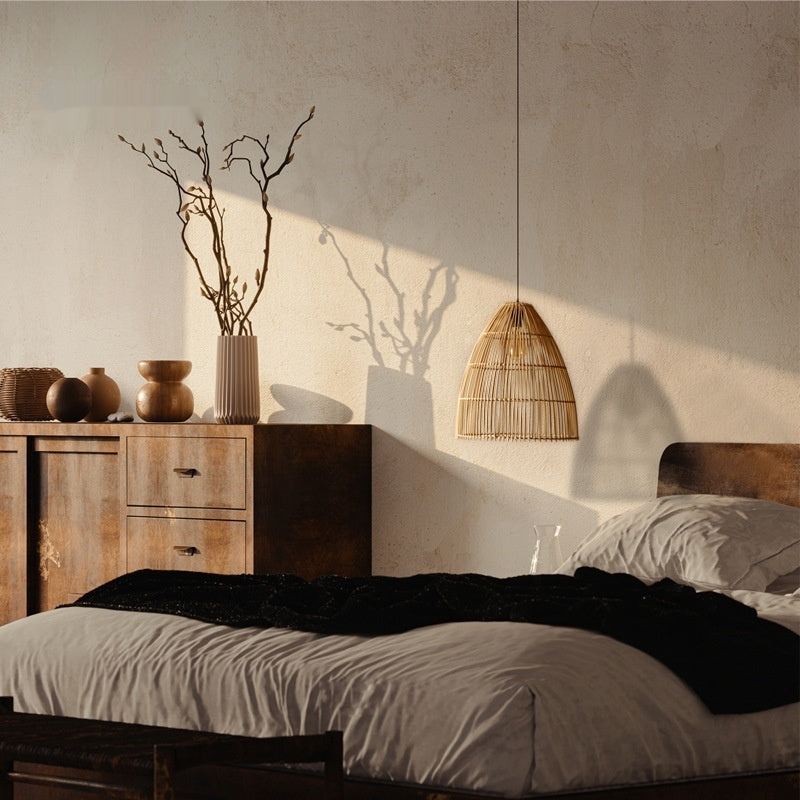 Woven Rattan Pendant Light