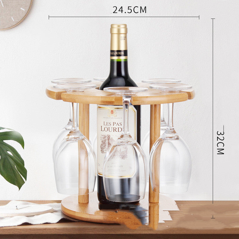 Bamboo Wood Wine Glass Holder