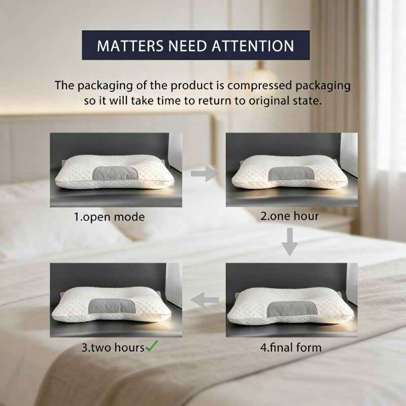 2PCS Cervical Orthopedic Pillow Neck Sholder Support Pain Relief Soft Pillows