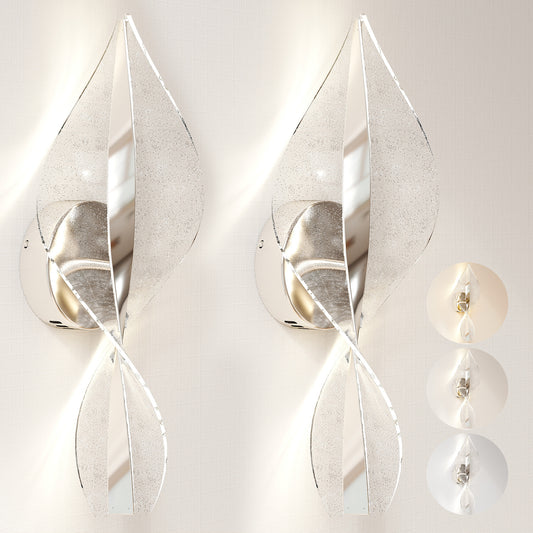 HELIX spiral LED wall lights, set of 2