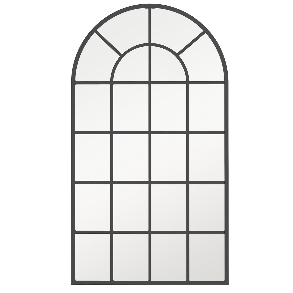 ARCHE black arched window wall mirror