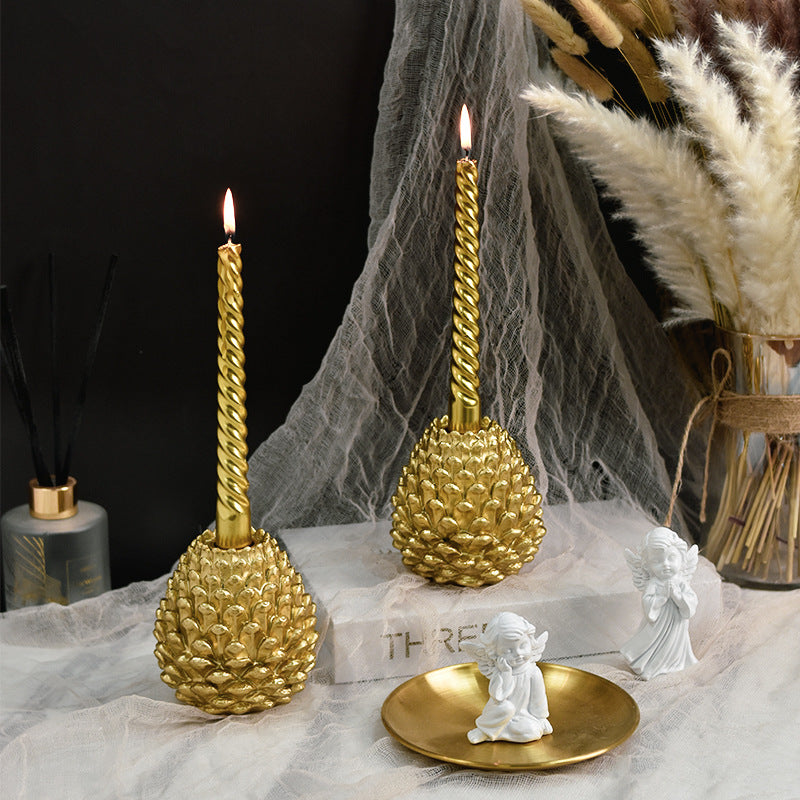 Pine Cone Candle Holder