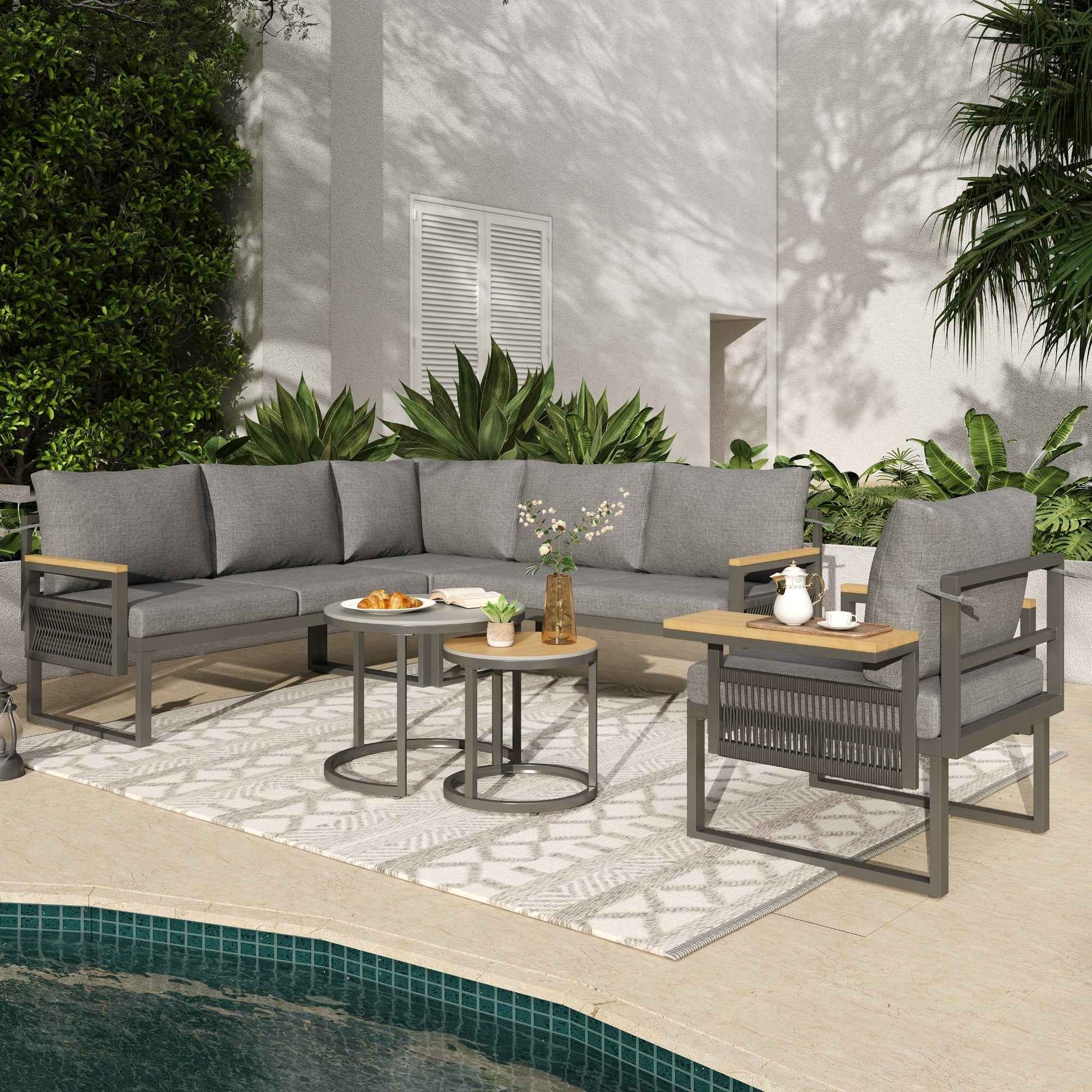 JAIROG 5-6 Seater Garden Furniture Set