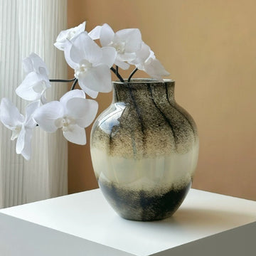 NIMBUS cloud ink blown glass vase