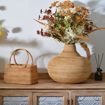 NOMA Handmade Rattan Ball Vase