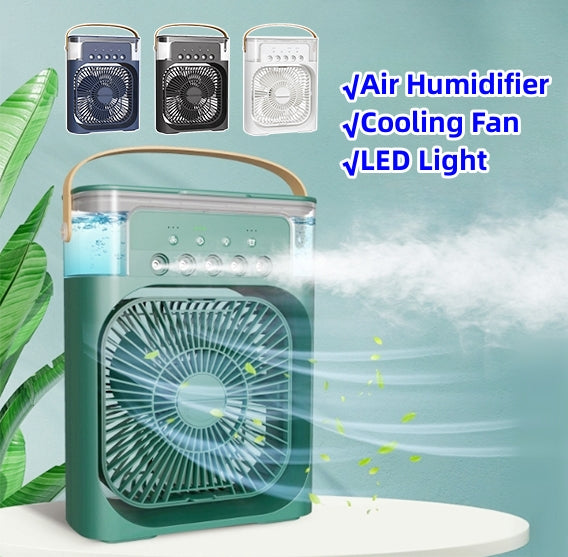 3 In 1 Air Humidifier Cooling USB Fan LED Night