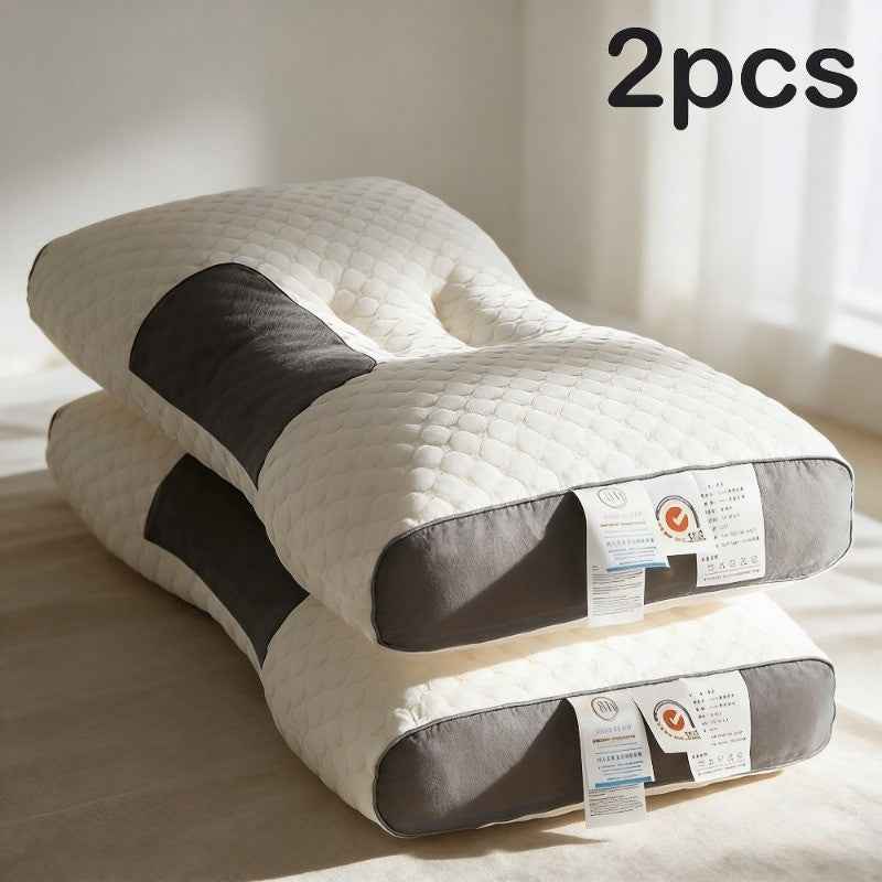 2PCS Cervical Orthopedic Pillow Neck Sholder Support Pain Relief Soft Pillows
