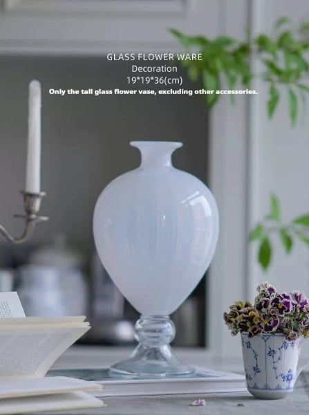 Retro floral glass vase – image 2
