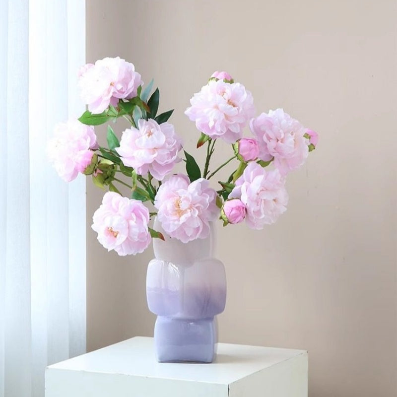 Gradient Glass Vase in Light Purple