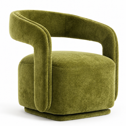 ORLA Chenille Swivel Accent Chair – Green