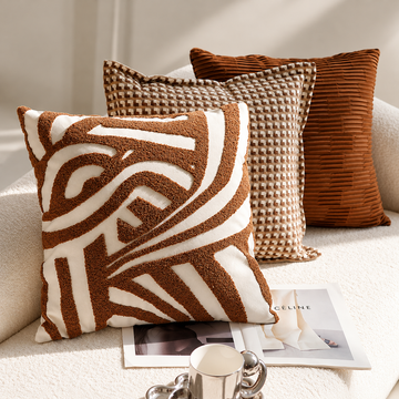 Cream Textured Pillow Cover