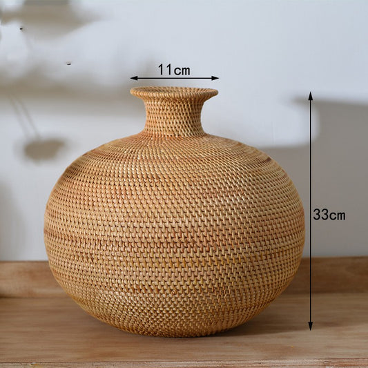 NOMA Handmade Rattan Ball Vase