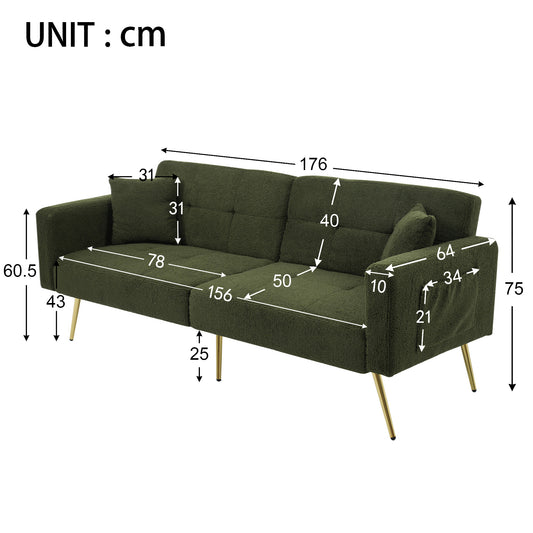 SOLACE Modern Sofa Bed Green Olive