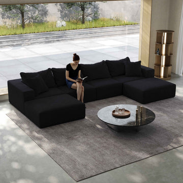 MURAKIOversized Sponge Cloud Sofa Black