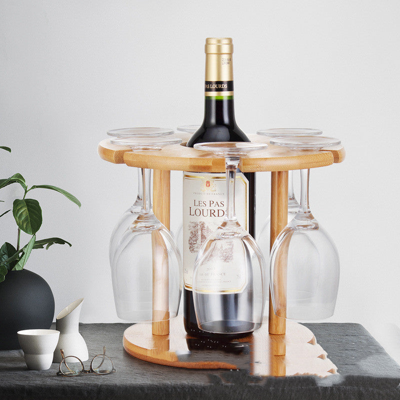 Bamboo Wood Wine Glass Holder