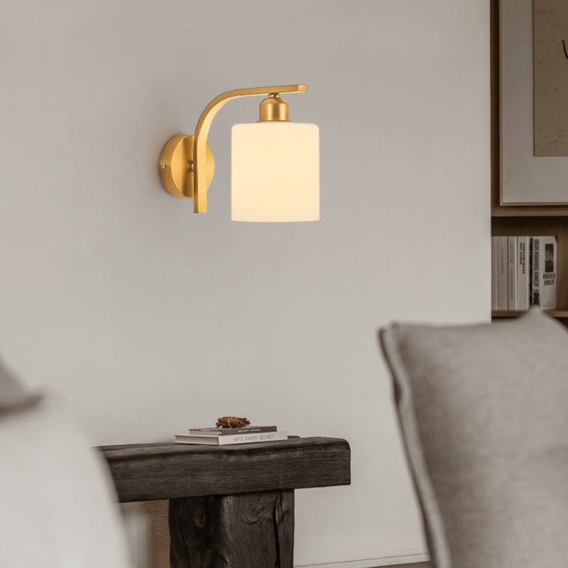 Copper & Glass Wall Light