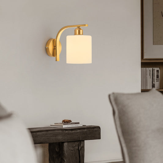 Copper & Glass Wall Light