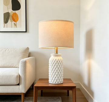Ceramic Table Lamp – Sofa-Side or Bedside, 55 x 32cm, UK Plug Available