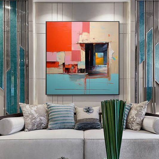 Blue And Yellow Colored Vibrant Abstract