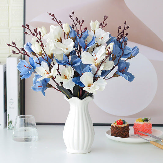 Artificial silk magnolia bunch, 43cm – Kayluz Home