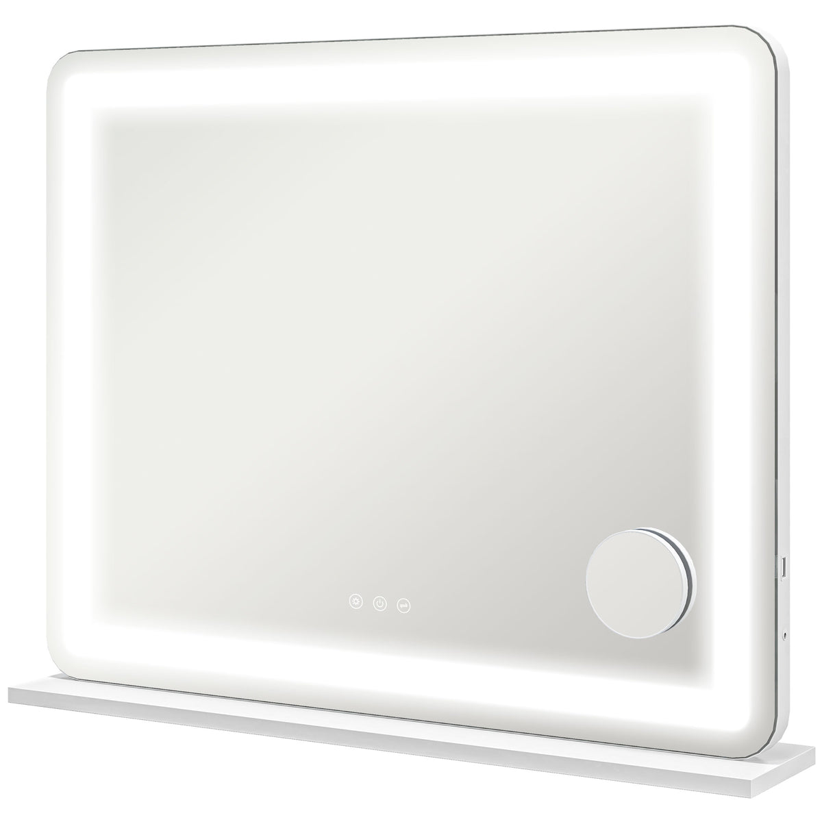 LUMIA large LED vanity mirror with magnifier