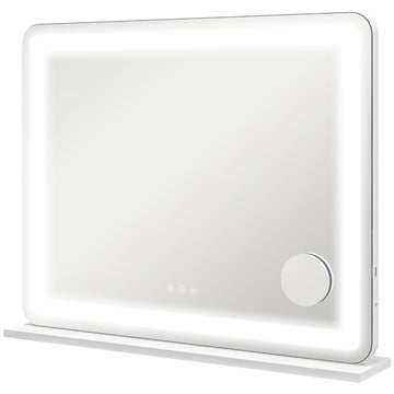 LUMIA large LED vanity mirror with magnifier