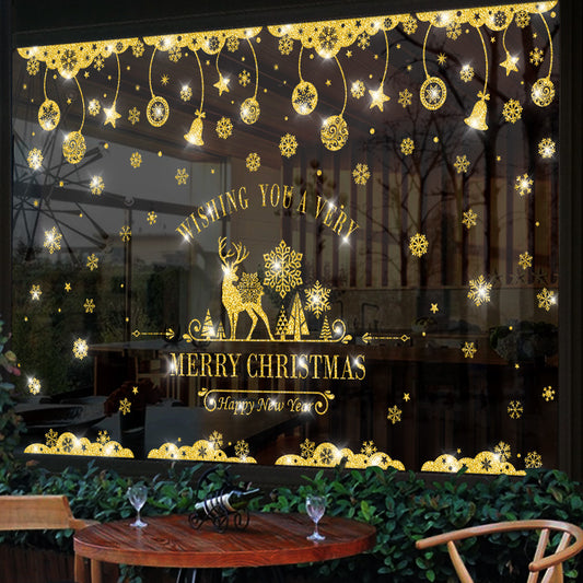 Glitter Christmas Window & Wall Stickers