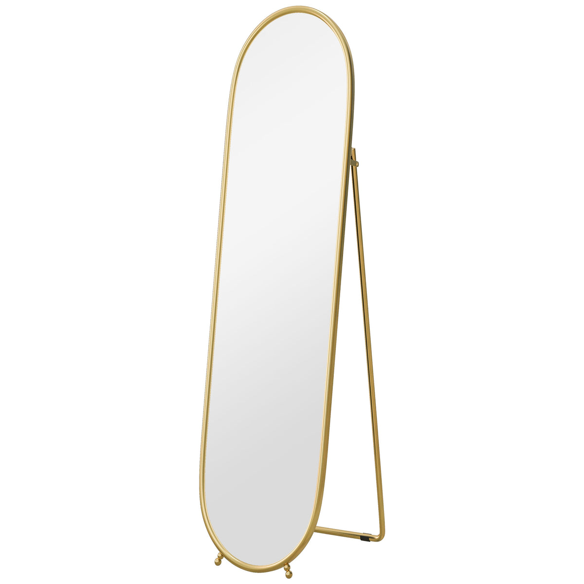 SIENNA gold curved full-length mirror