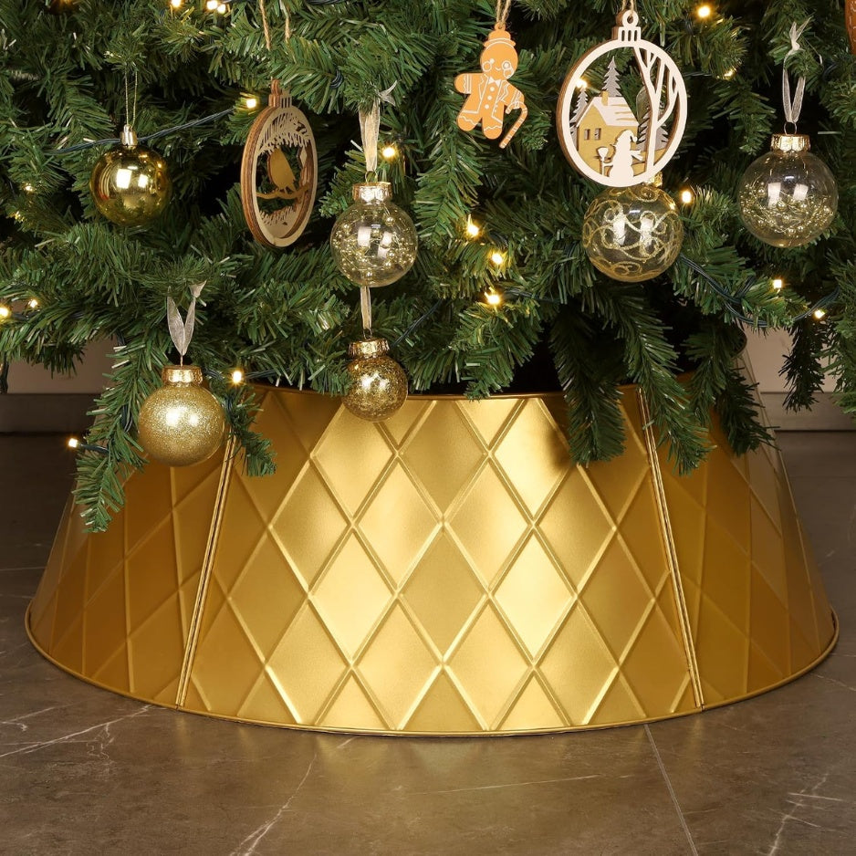 Gold Metal Christmas Tree Collar
