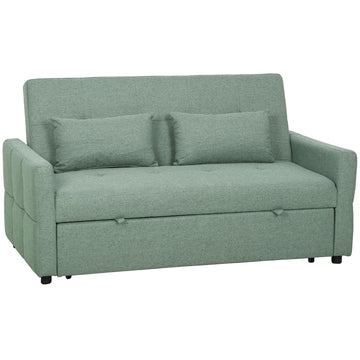 Three-Way Two-Seater Sofa Bed - Green