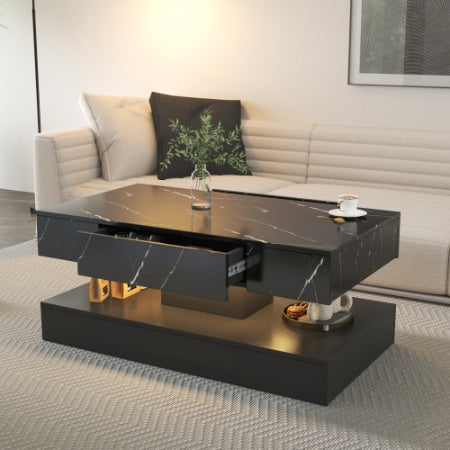 LED Coffee Table with Drawer