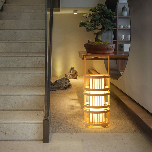 Woven Bamboo Lamp