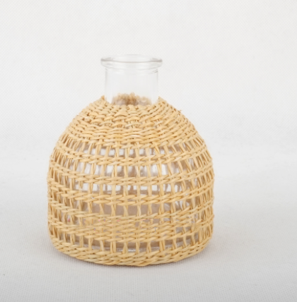 Woven Glass Vase Cover