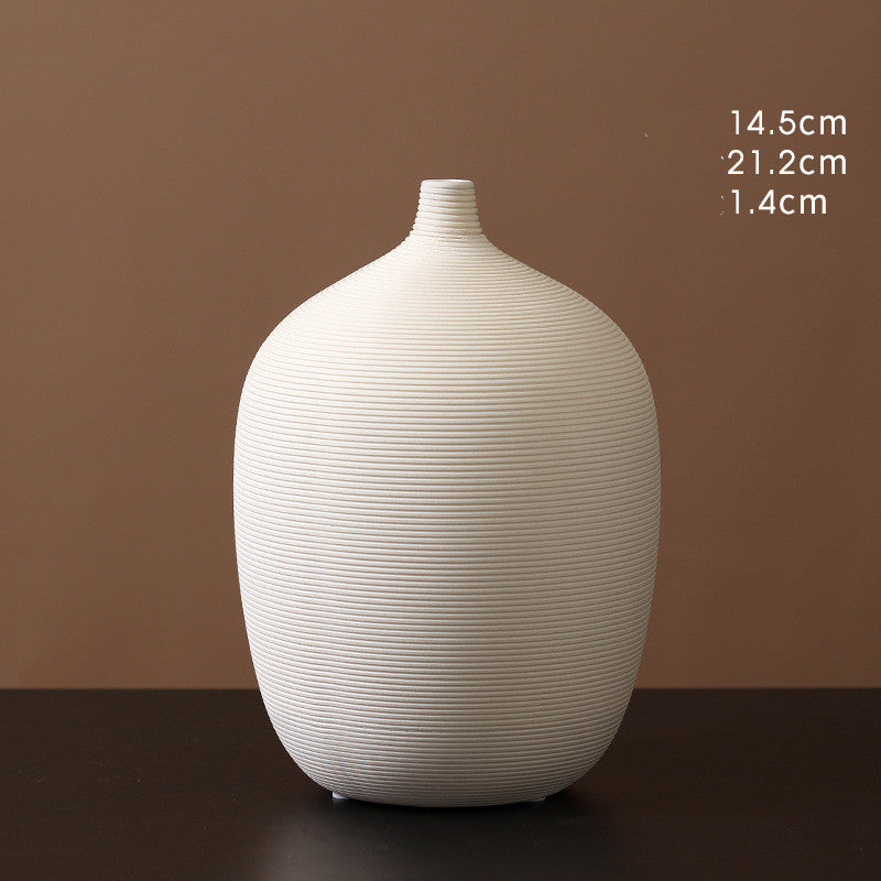 White Ceramic Dried Flower Vase