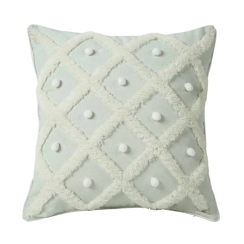 Ball Pillow Case Tufted Moroccan - Kayluz Home