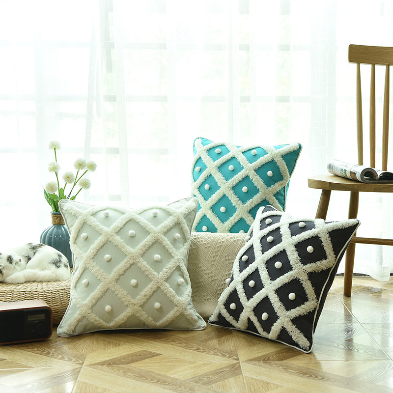 Ball Pillow Case Tufted Moroccan - Kayluz Home