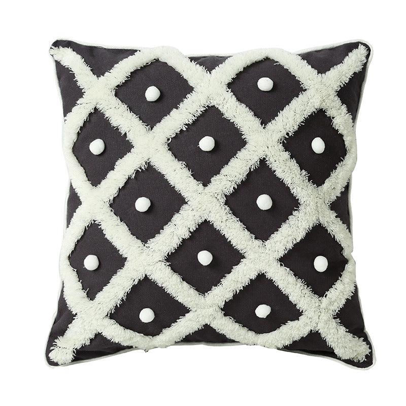 Ball Pillow Case Tufted Moroccan - Kayluz Home