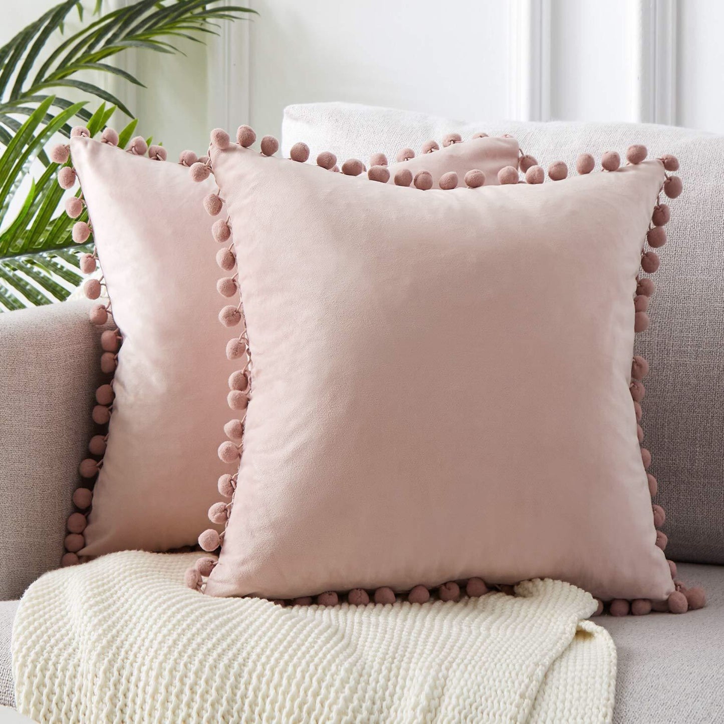 Pillow Plush Ball Cover Velvet