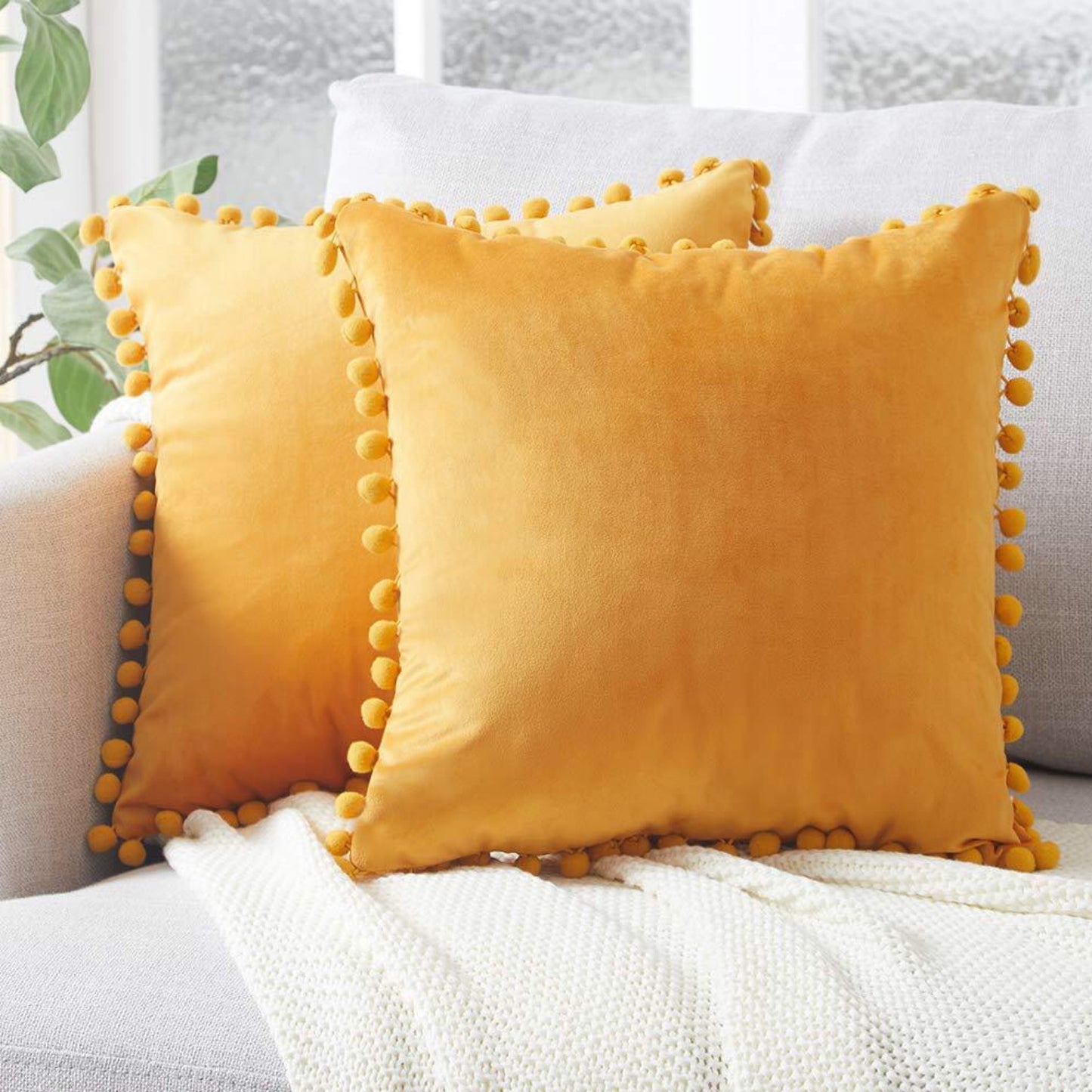 Pillow Plush Ball Cover Velvet